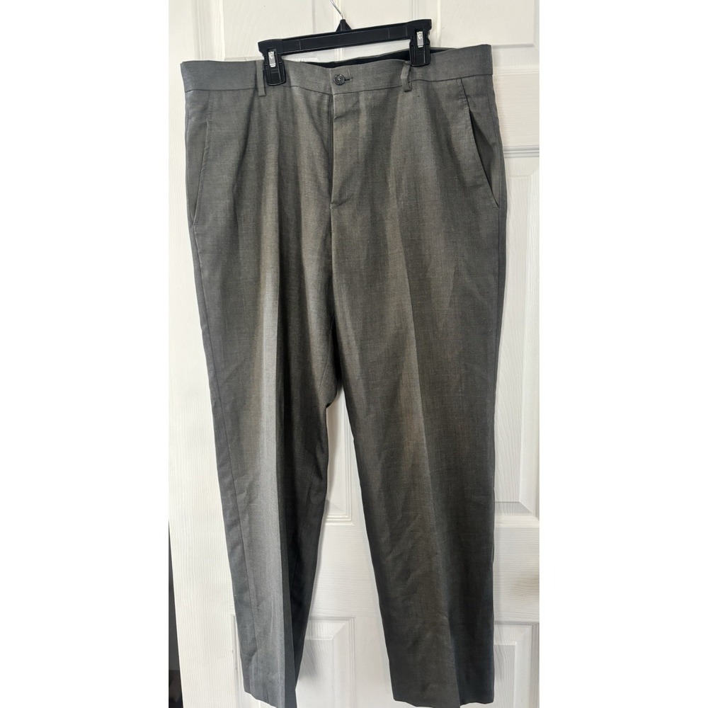 J. Ferrari Classic Slacks Pants‎ Gray Men's 35x29 Trousers Office